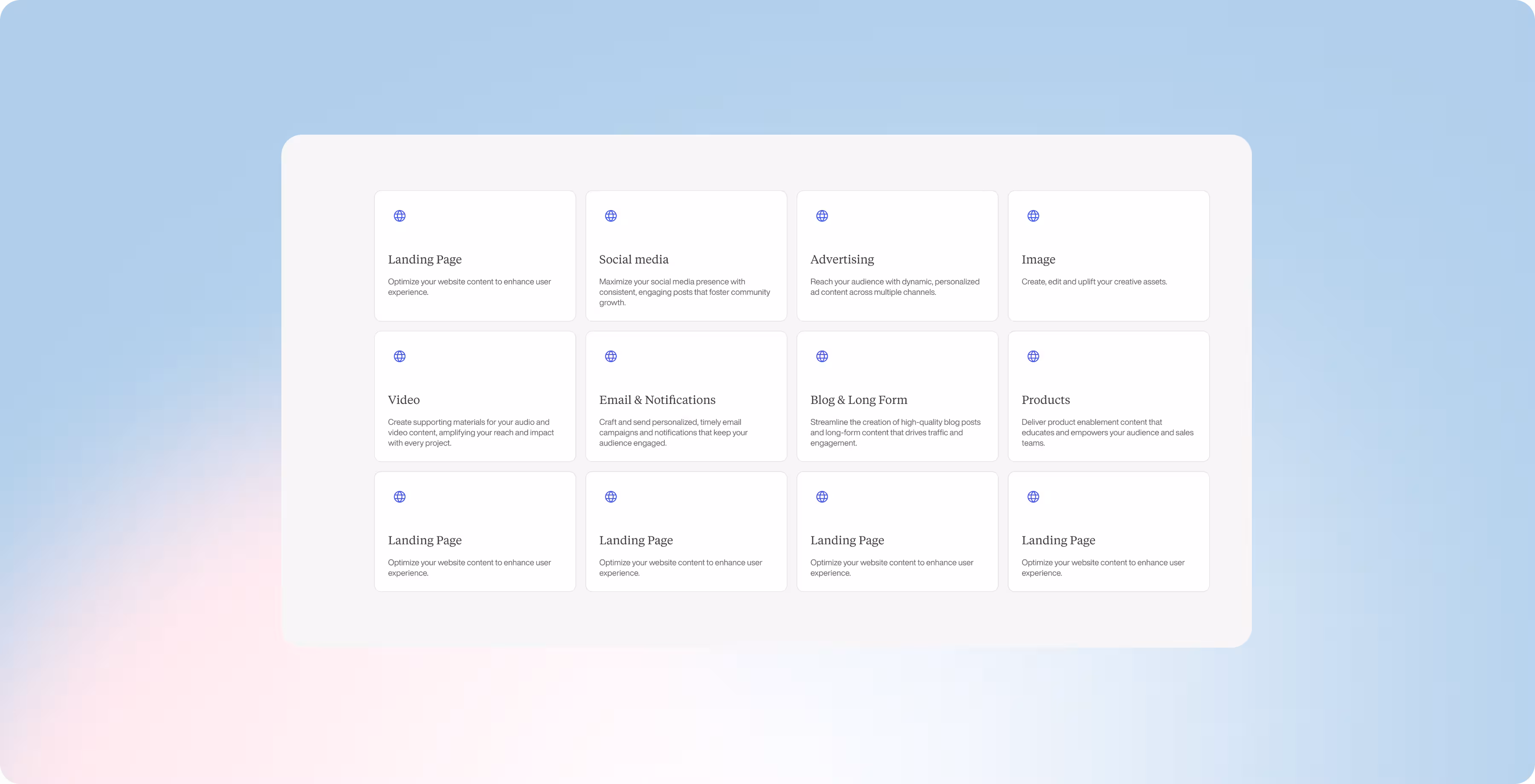 Templates for absolutely anything.